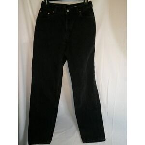 Vintage '99 Levis 550 Black Denim Jeans Relaxed Fit Tapered Leg Womens Size 10 M